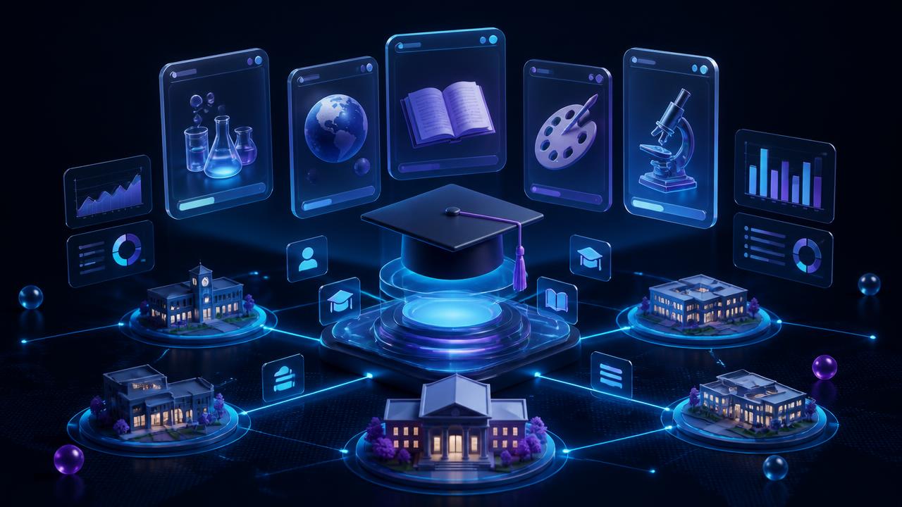 Scholars LMS Network — Education platform artwork