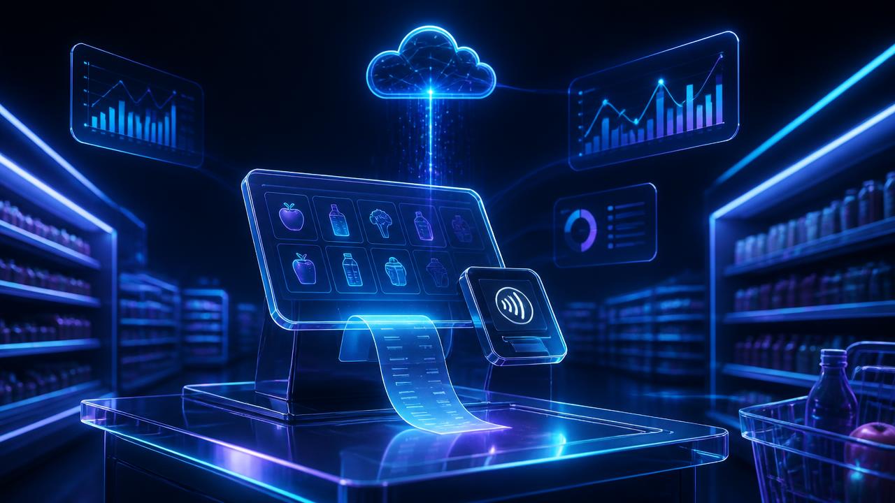 SuperGrocer Retail Cloud — Supermarket platform artwork
